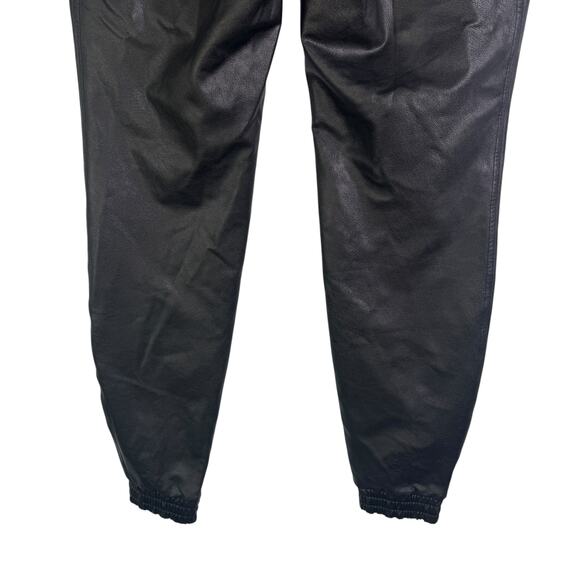 Spanx Black Faux Leather Jogger Pants Size‎ Small Vegan Leather Pull On S - Picture 8 of 14